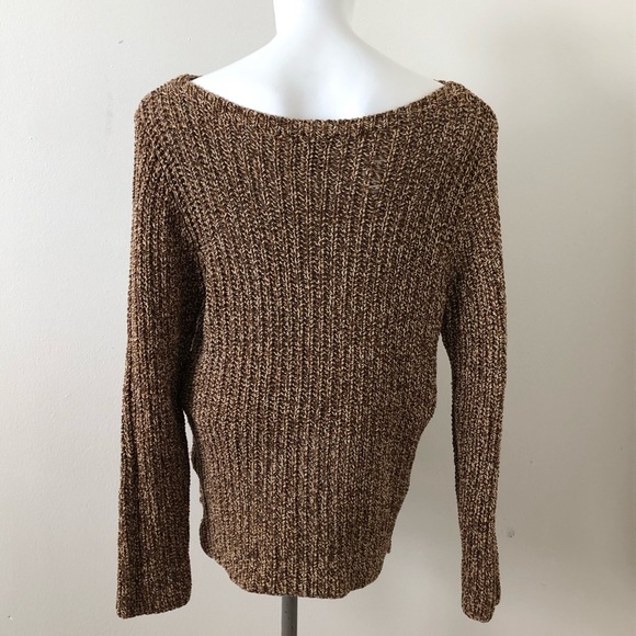 ~SOLD~ LRL Laurel Jeans Co Ralph Lauren Brown Tan Beige Sweater Size XL - Picture 2 of 5